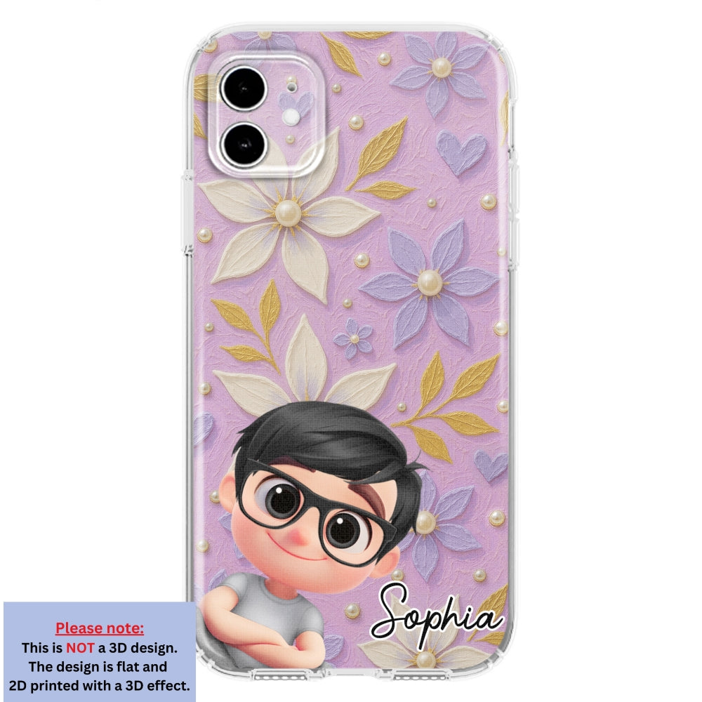 Purple Grandma - Personalized 3D Effect Phone Case