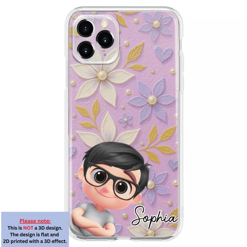 Purple Grandma - Personalized 3D Effect Phone Case