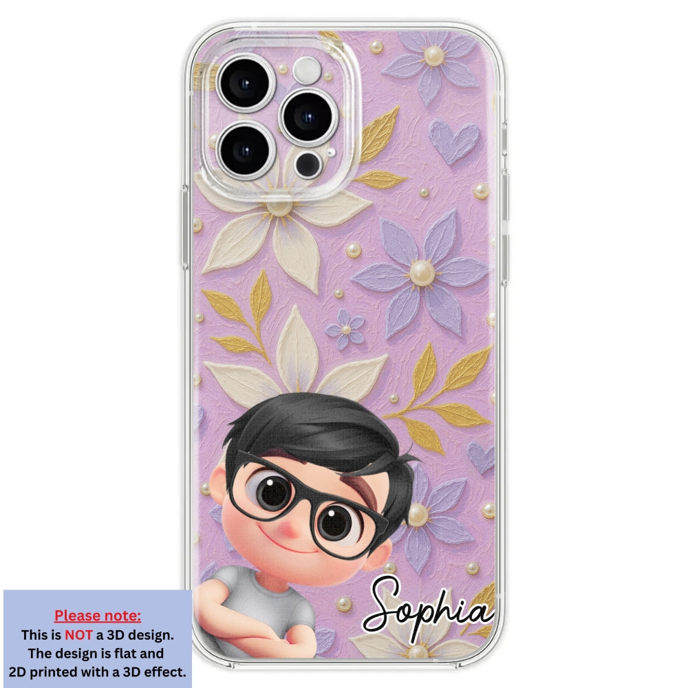 Purple Grandma - Personalized 3D Effect Phone Case