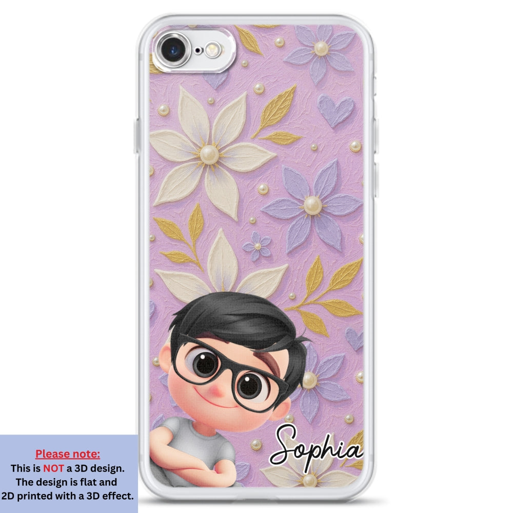 Purple Grandma - Personalized 3D Effect Phone Case
