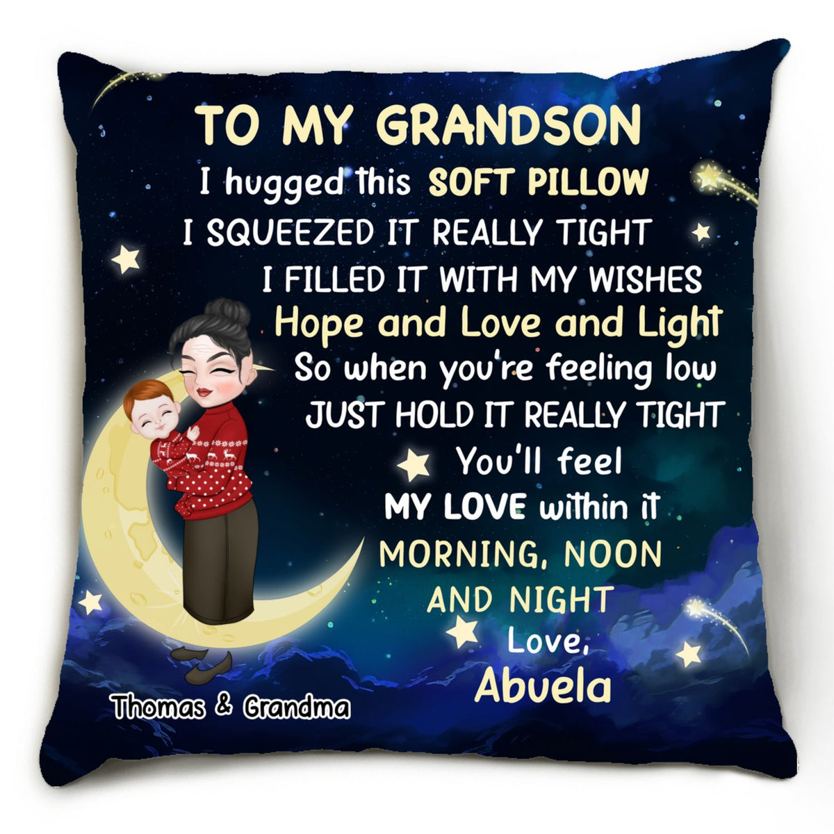 To My Grandson - Personalized Pillow