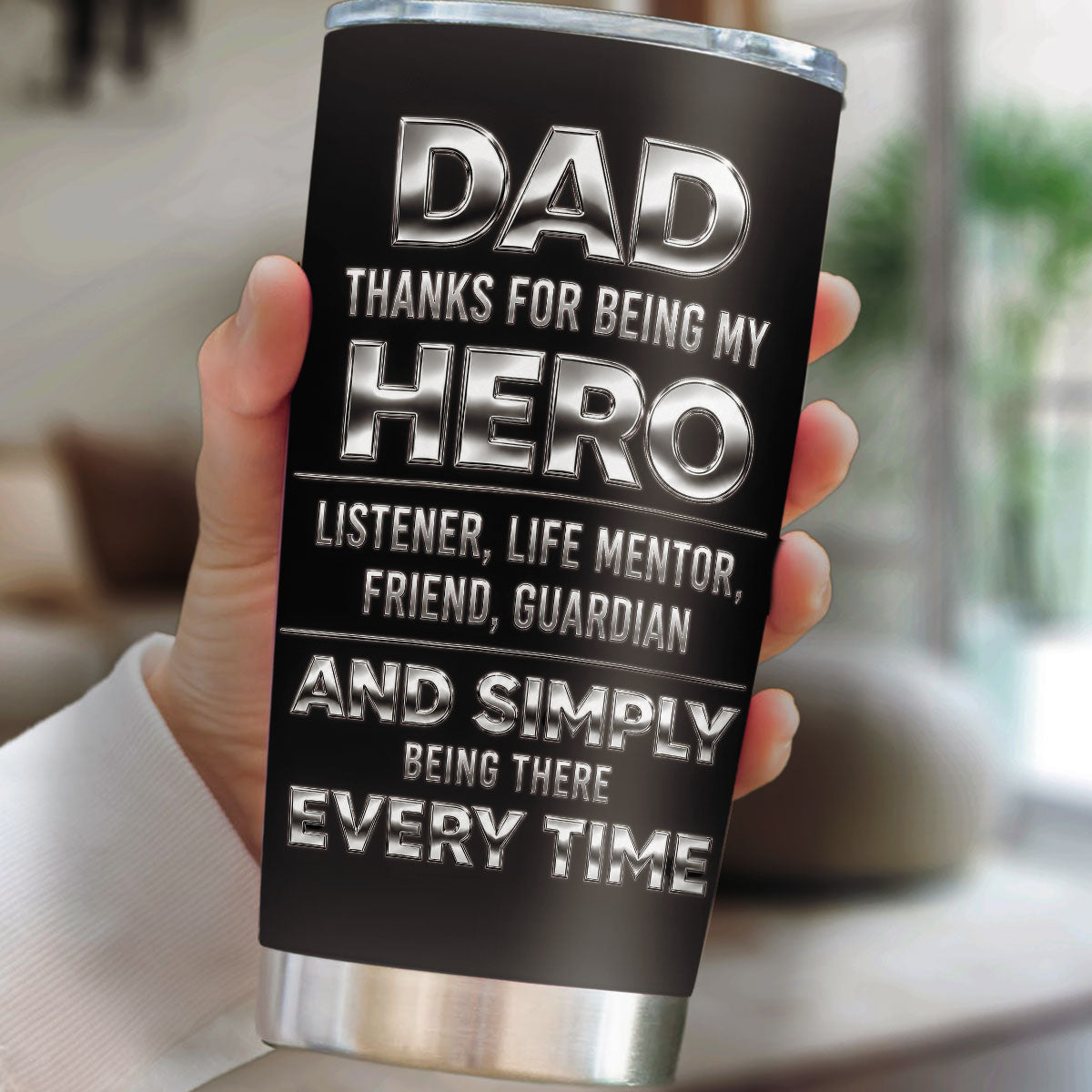 Custom Father's Day Birthday Gifts For Dad • My Hero - Personalized 3D Effect Tumbler
