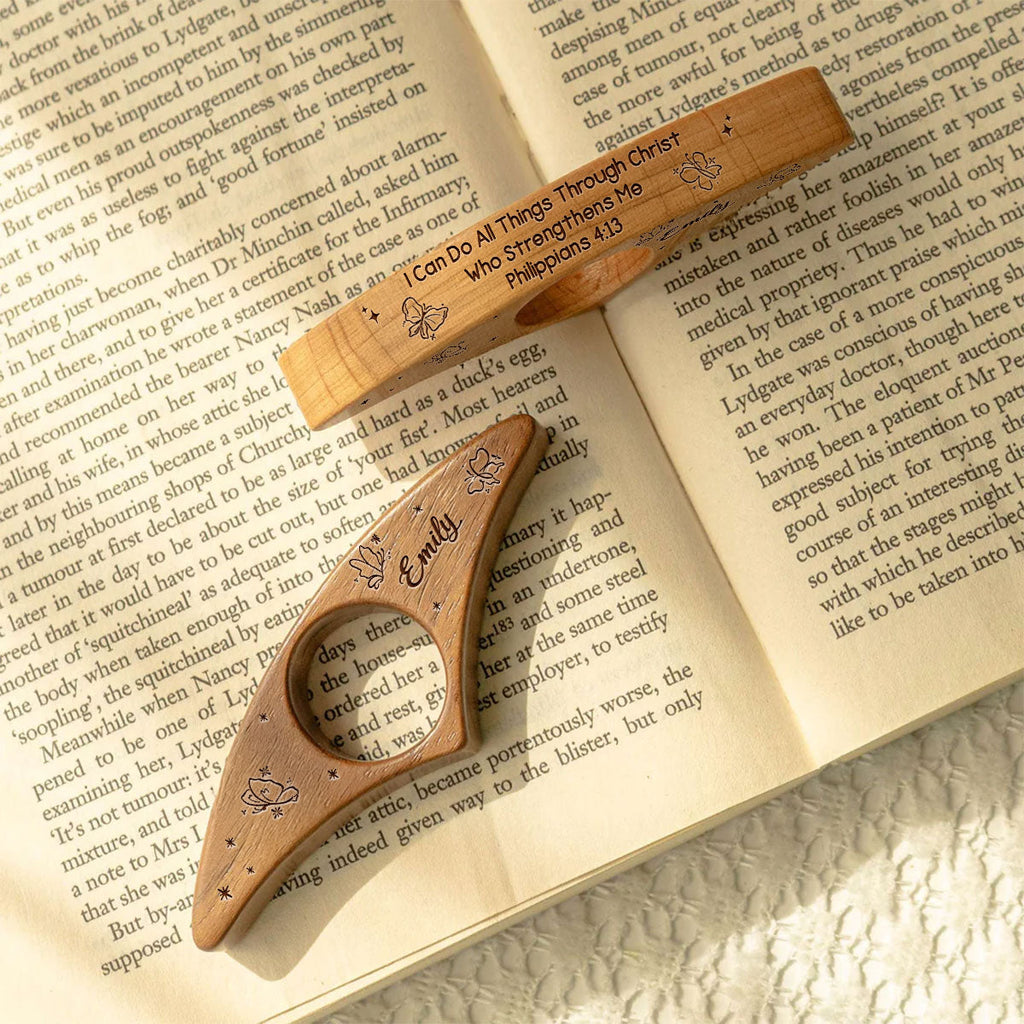 Custom Christmas Birthday Bookish Gifts For Book Lovers, Bookworms, Readers • I Can Do All - Personalized Book Page Holder