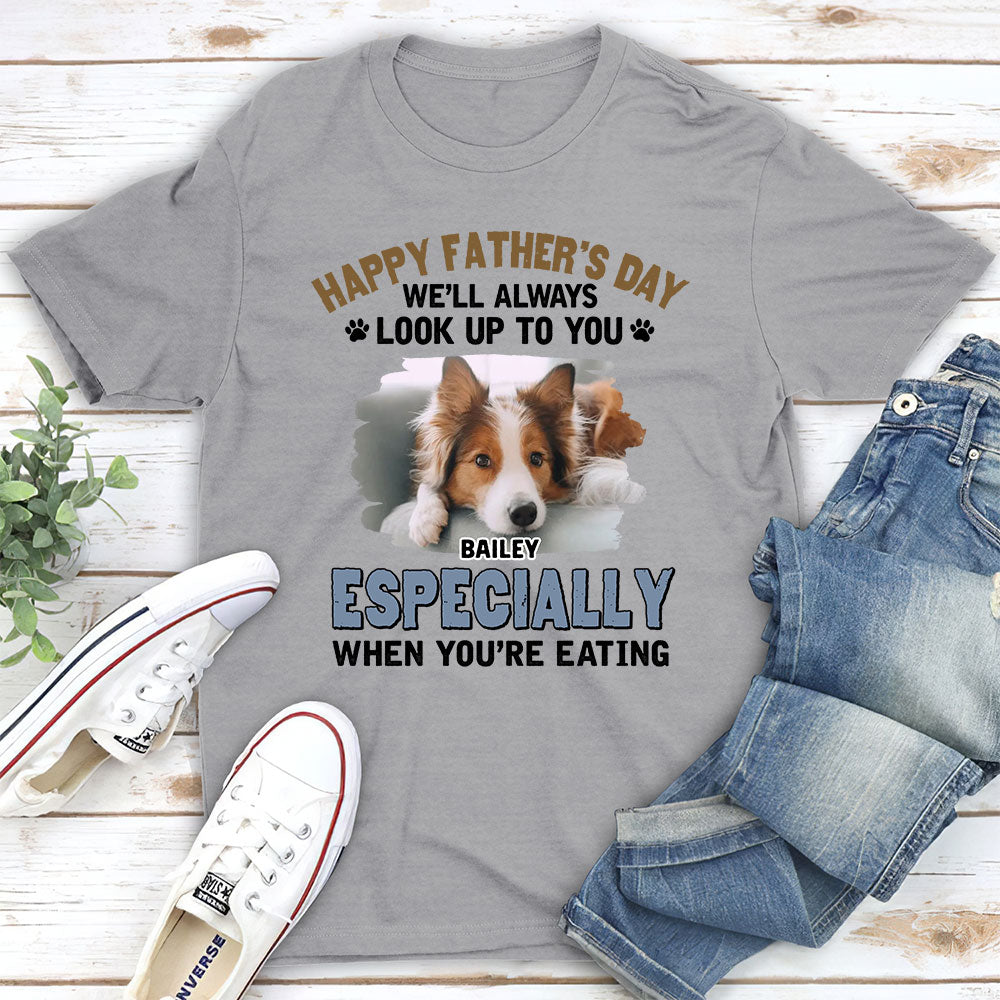 Custom Photo Christmas & Birthday Keepsake Gift • Especially When Dogs Are Eating Photo - Personalized Shirt