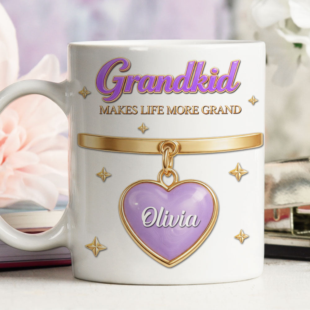 Custom Mother's Day Gift for Mom & Grandma • Nana Hearts - Personalized 3D Inflated Effect Mug