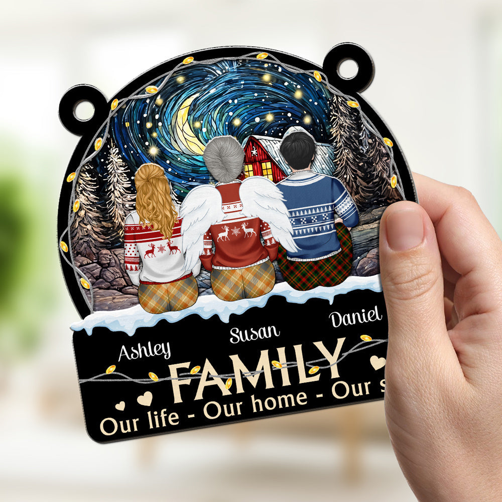 Custom Family Name Hanging Decor, Christmas Birthday Gift •  Our Family - Personalized Suncatcher