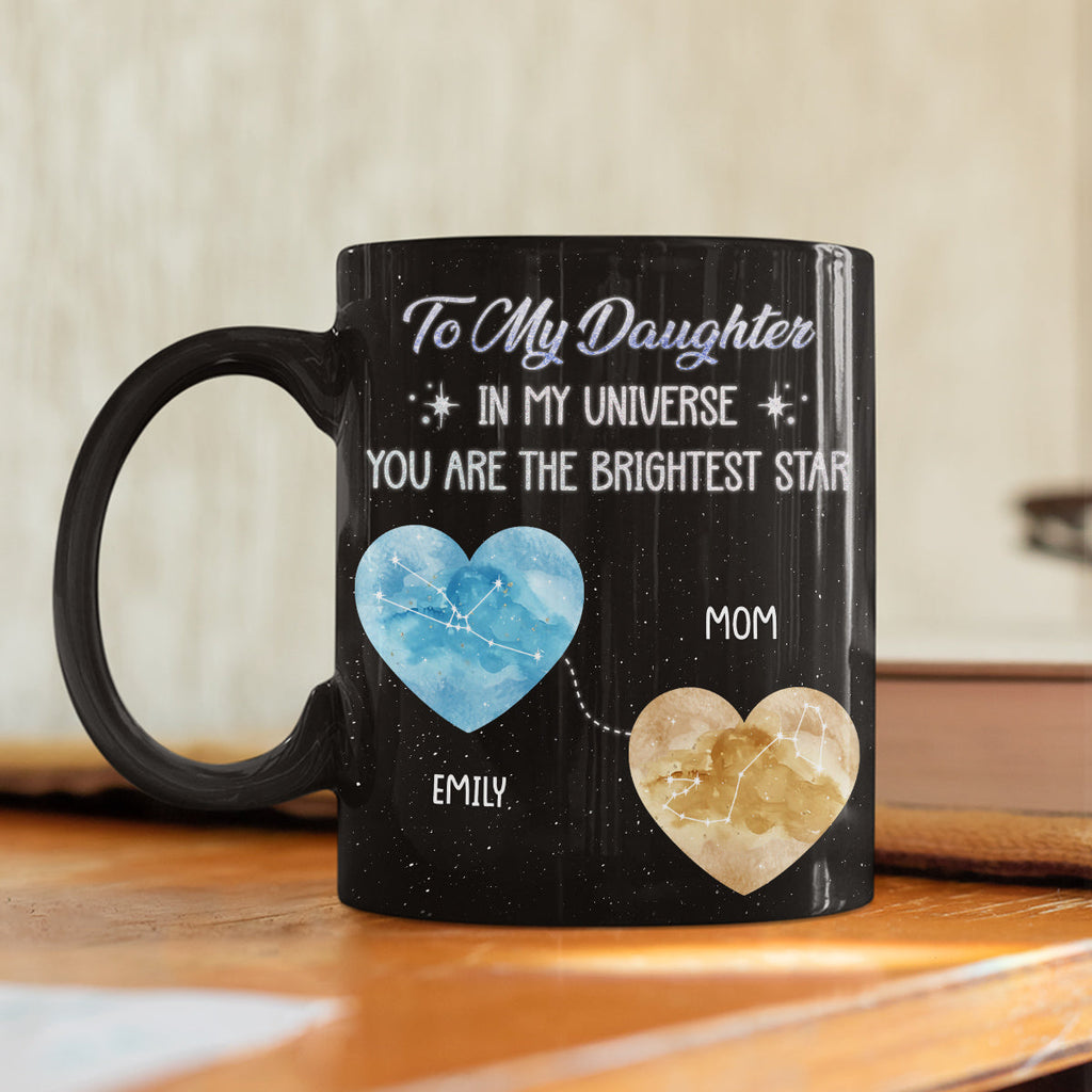 Custom Christmas & Birthday Gift for Daughter • You Are The Brightest Star - Personalized Coffee Mug