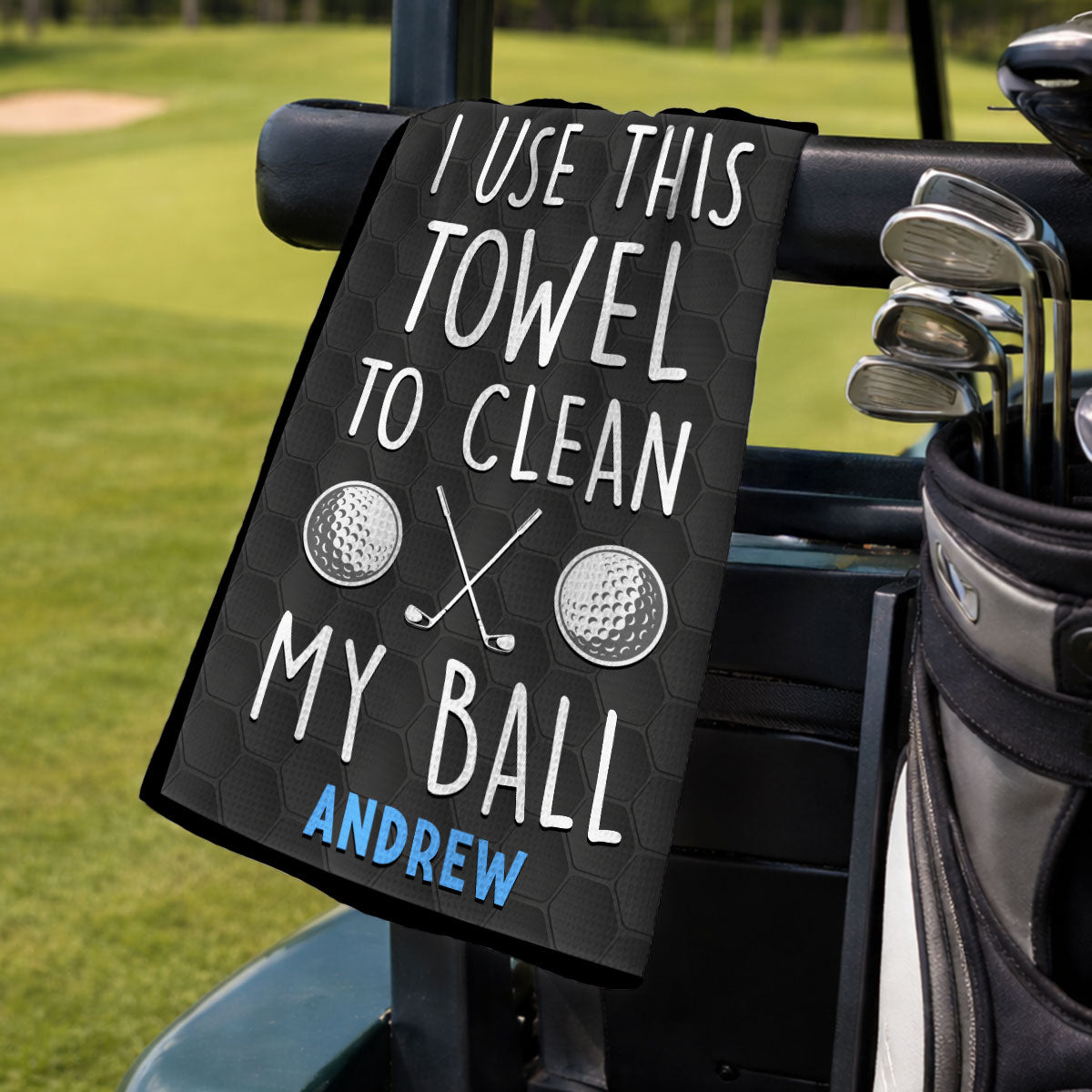 Clean My Ball - Personalized Golf Towel
