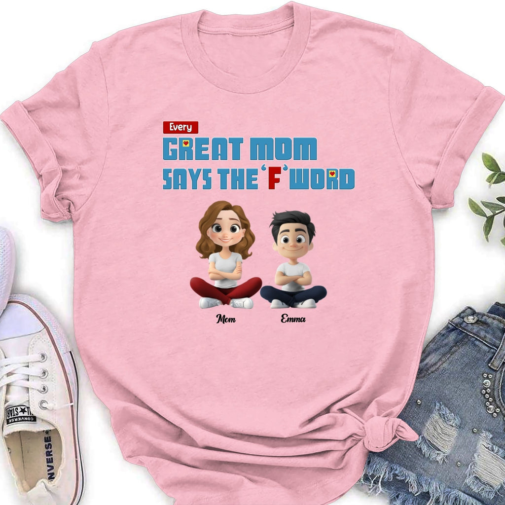 Custom Christmas Anniversary Keepsake Gifts For Wife • Every Great Mom Says F Word - Personalized Shirt