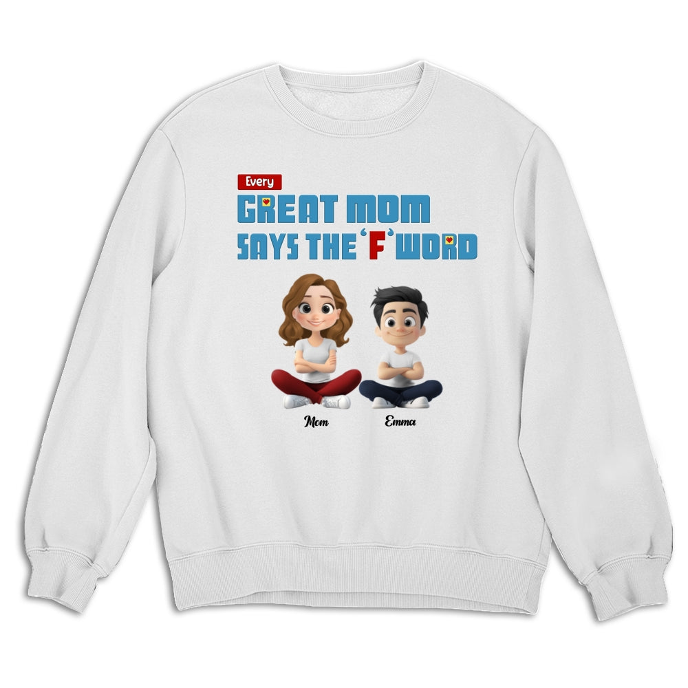 Custom Christmas Anniversary Keepsake Gifts For Wife • Every Great Mom Says F Word - Personalized Shirt