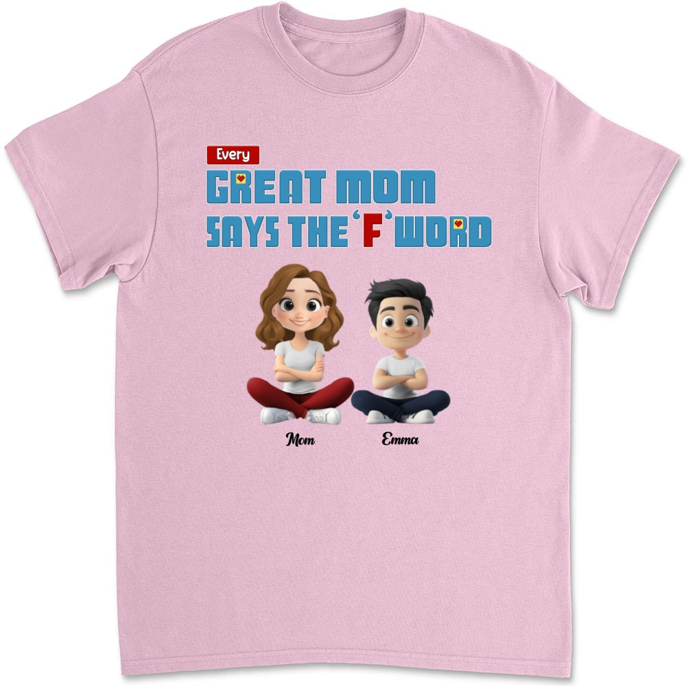 Custom Christmas Anniversary Keepsake Gifts For Wife • Every Great Mom Says F Word - Personalized Shirt