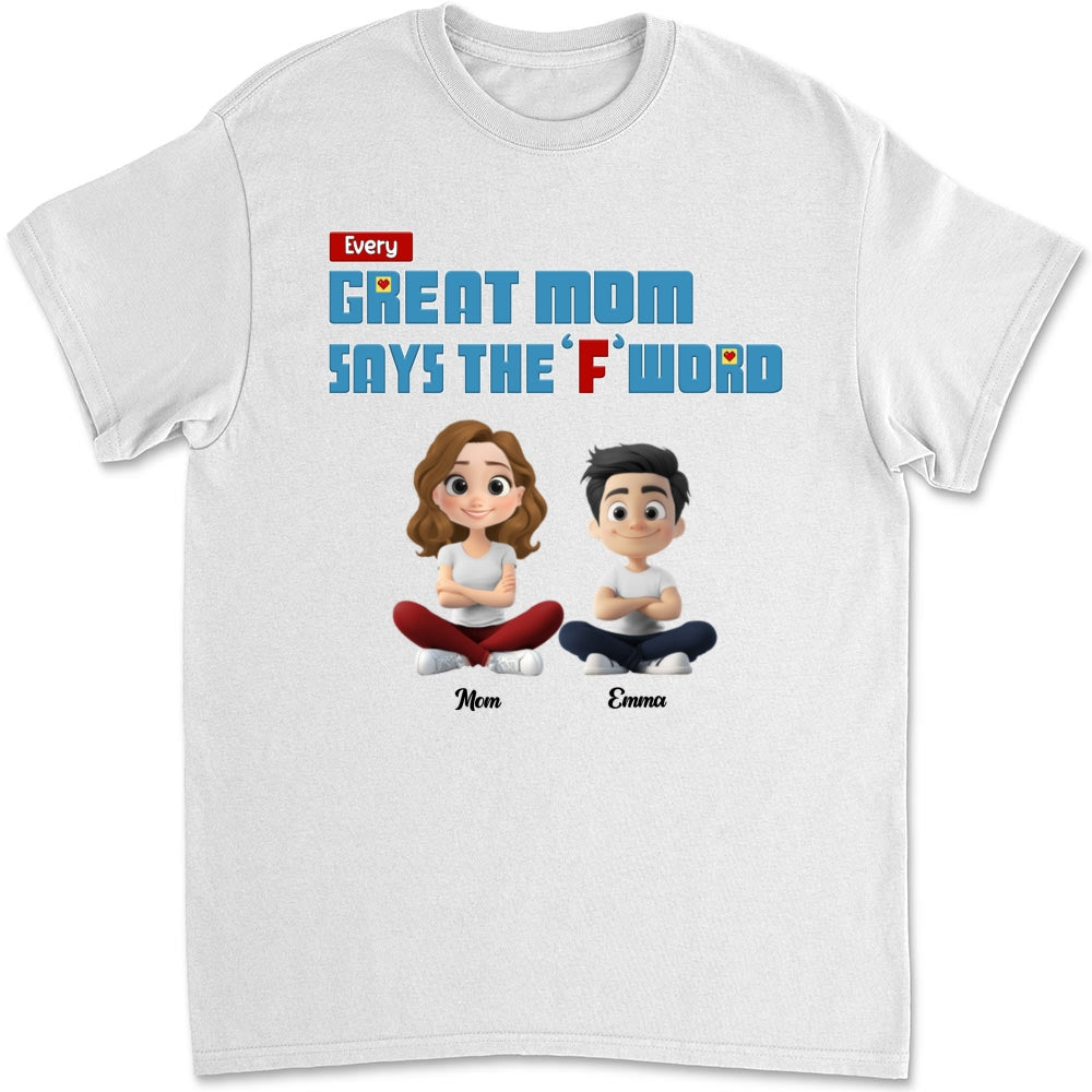 Custom Christmas Anniversary Keepsake Gifts For Wife • Every Great Mom Says F Word - Personalized Shirt