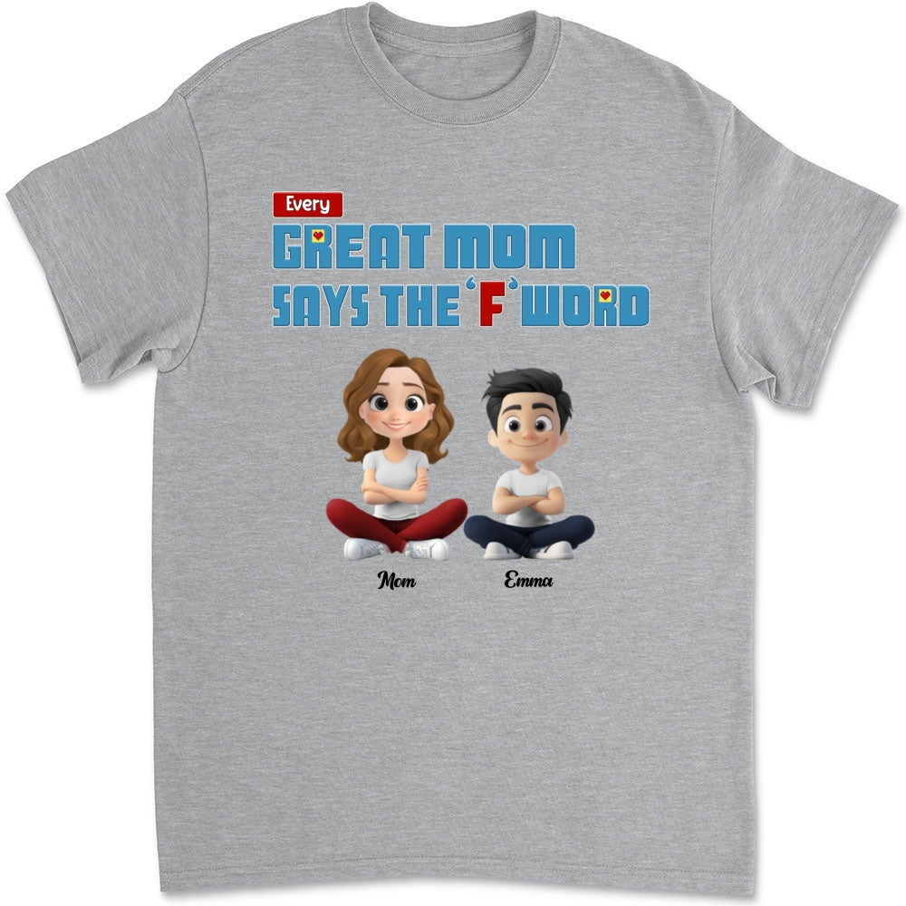 Custom Christmas Anniversary Keepsake Gifts For Wife • Every Great Mom Says F Word - Personalized Shirt
