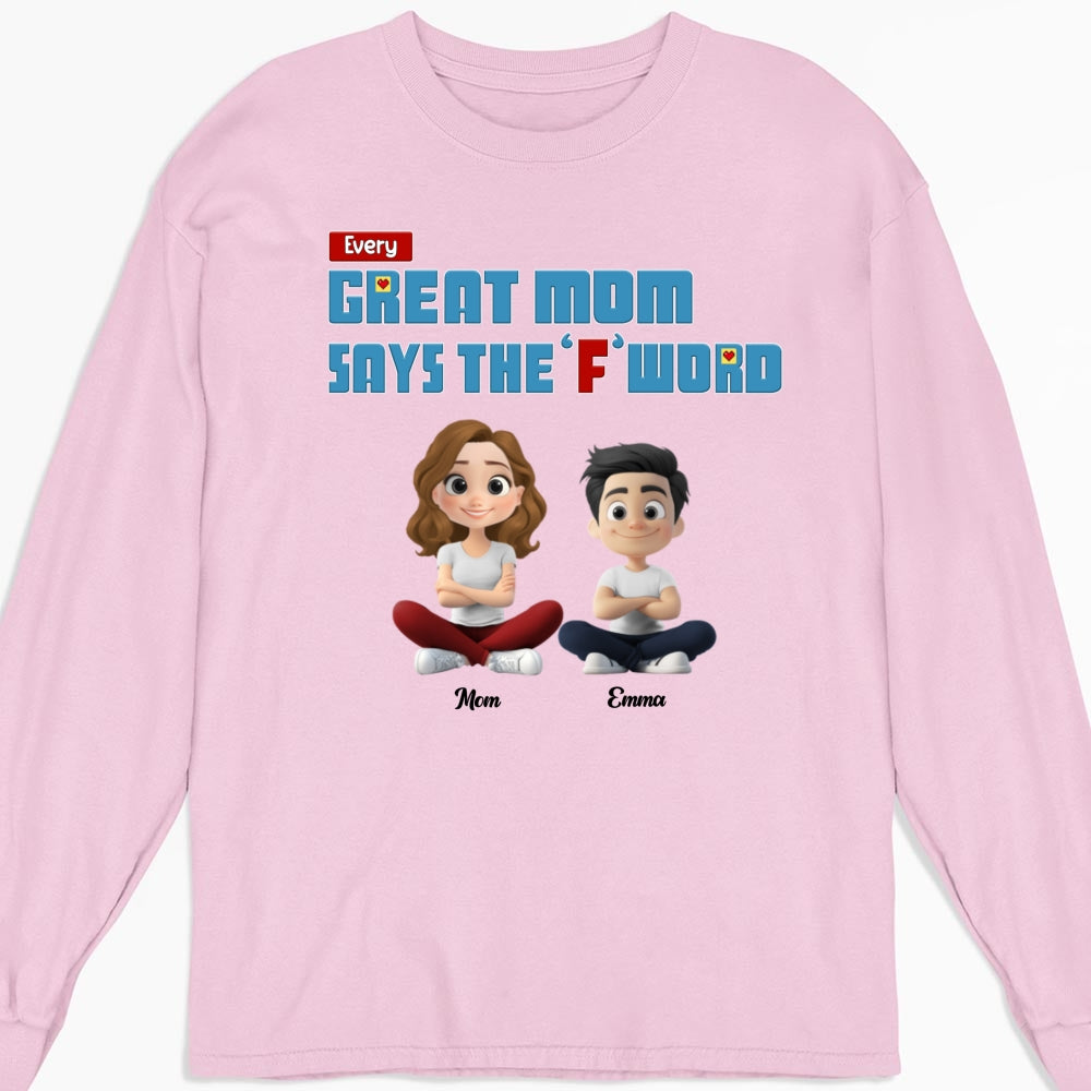 Custom Christmas Anniversary Keepsake Gifts For Wife • Every Great Mom Says F Word - Personalized Shirt