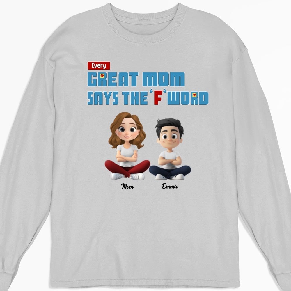 Custom Christmas Anniversary Keepsake Gifts For Wife • Every Great Mom Says F Word - Personalized Shirt