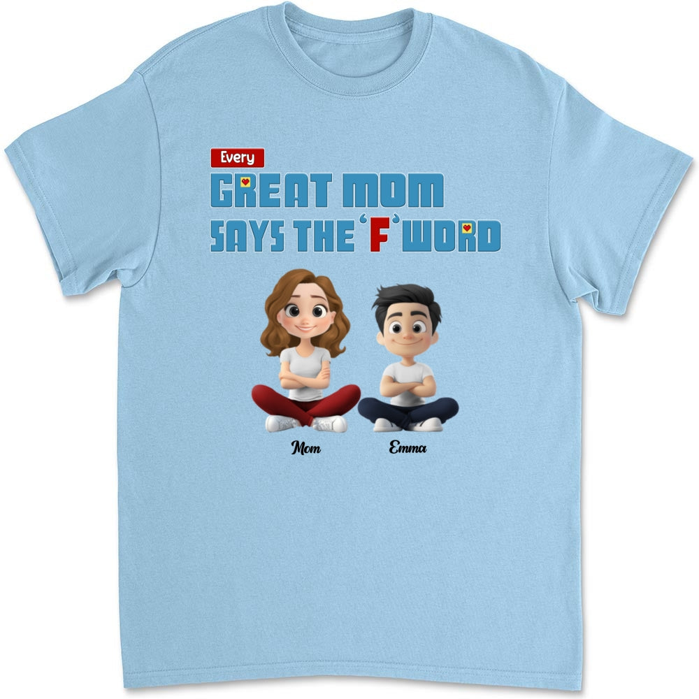 Custom Christmas Anniversary Keepsake Gifts For Wife • Every Great Mom Says F Word - Personalized Shirt