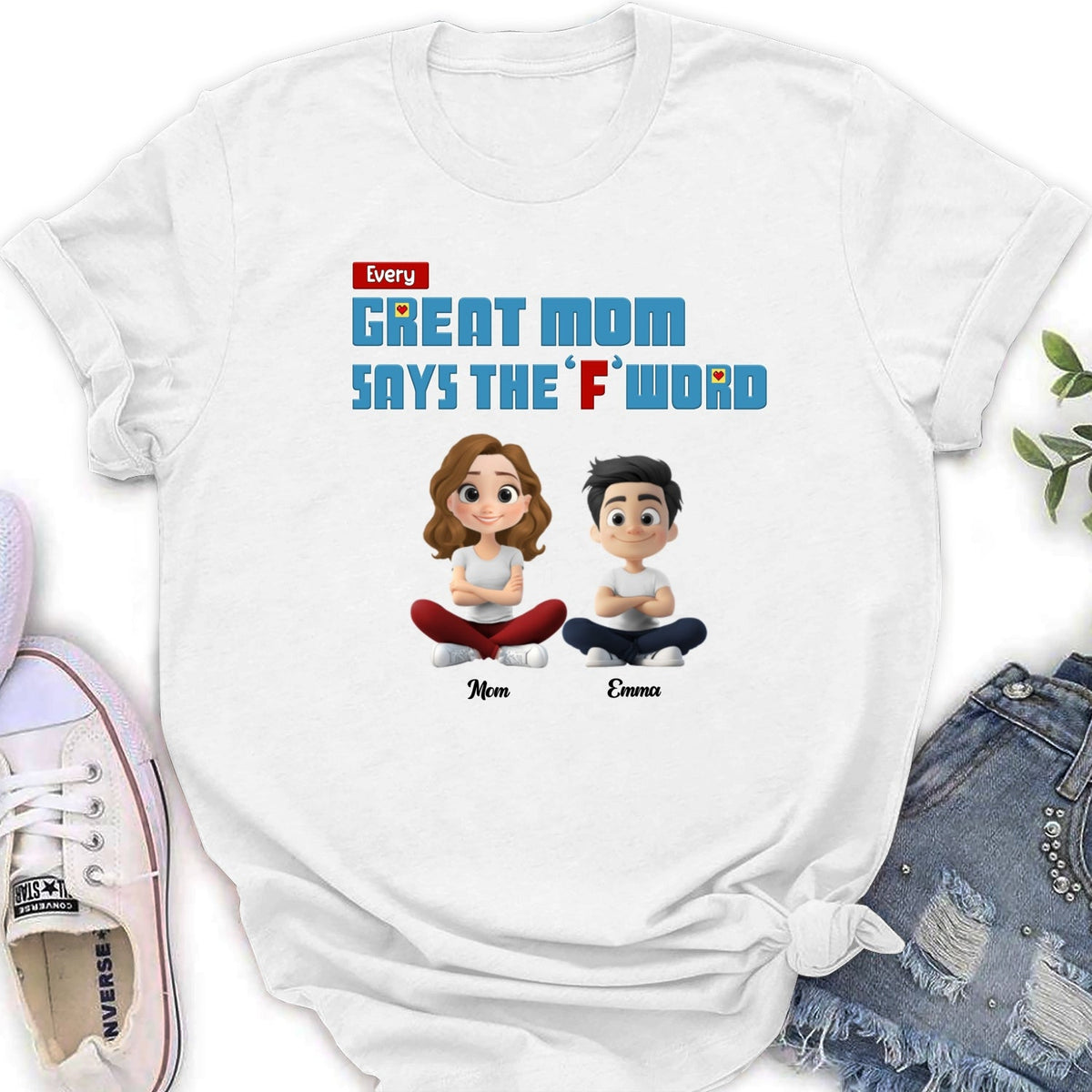 Custom Christmas Anniversary Keepsake Gifts For Wife • Every Great Mom Says F Word - Personalized Shirt