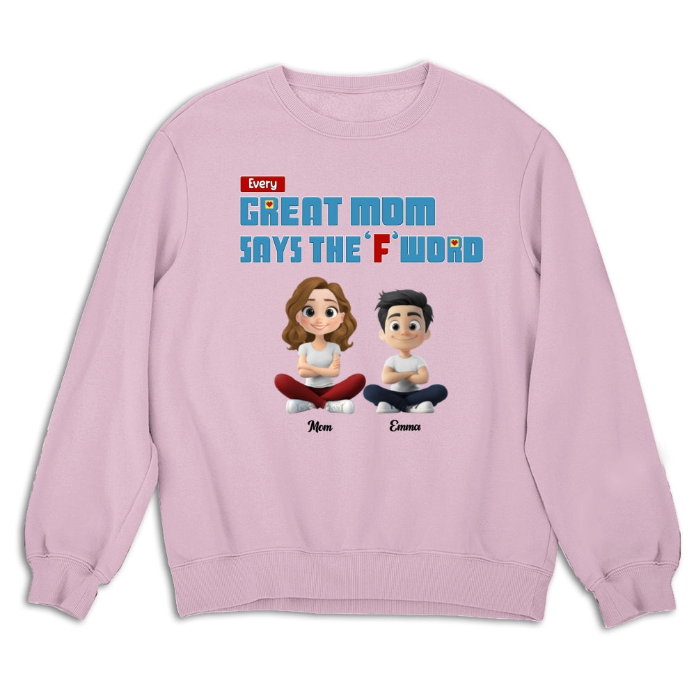 Custom Christmas Anniversary Keepsake Gifts For Wife • Every Great Mom Says F Word - Personalized Shirt
