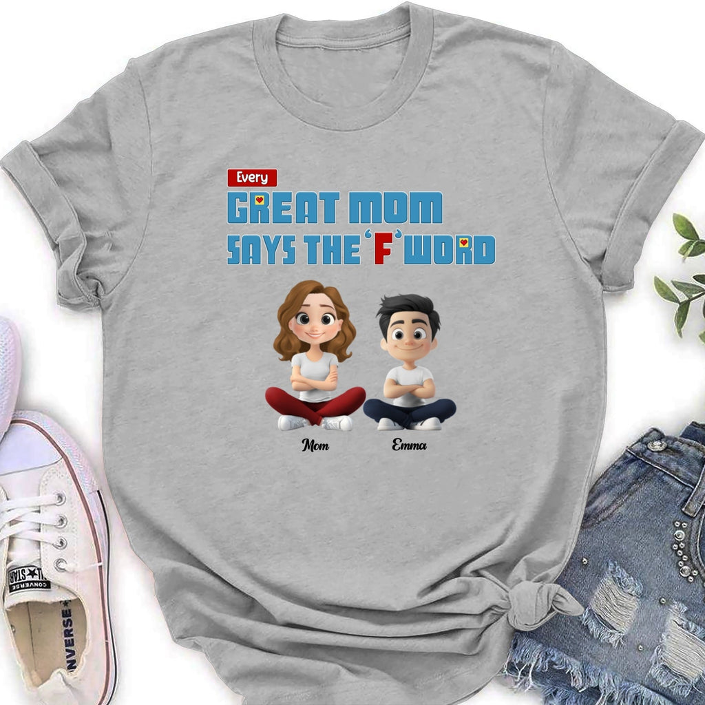 Custom Christmas Anniversary Keepsake Gifts For Wife • Every Great Mom Says F Word - Personalized Shirt