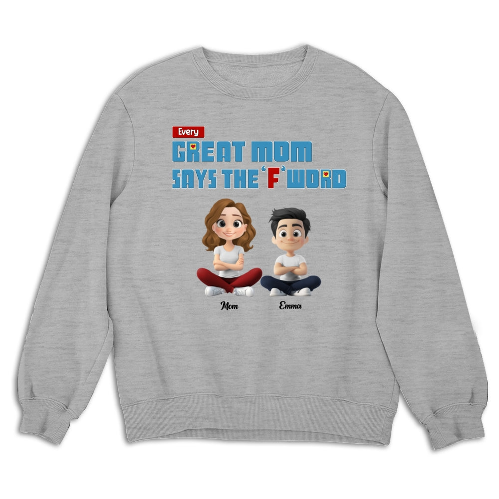 Custom Christmas Anniversary Keepsake Gifts For Wife • Every Great Mom Says F Word - Personalized Shirt