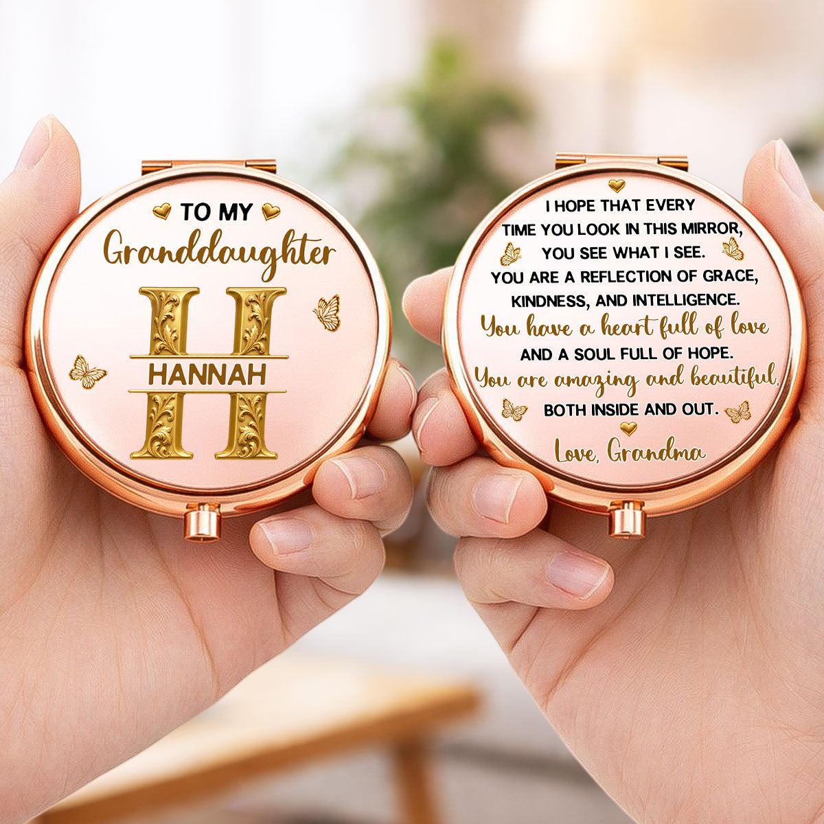 You Have A Heart Full Of Love - Personalized Compact Mirror