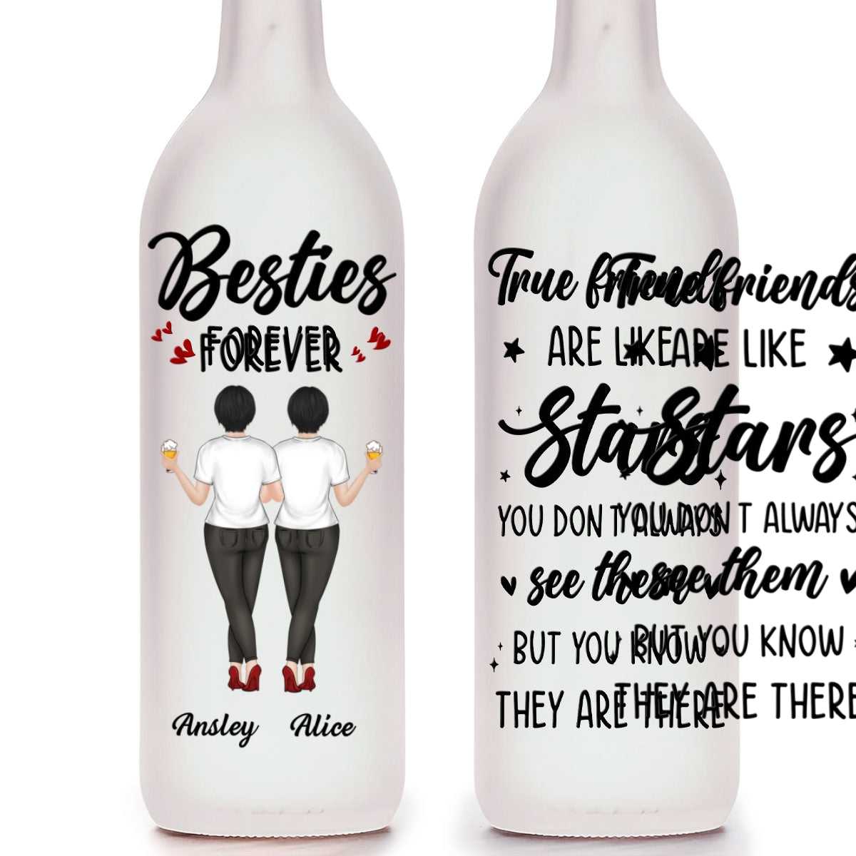 Our Friendship Like Star - Personalized Bottle Lamp