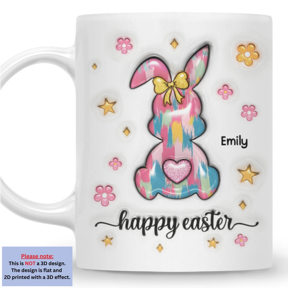 Custom Christmas & Birthday Keepsake Gift • Bunny Love - Personalized 3D Inflated Effect Mug