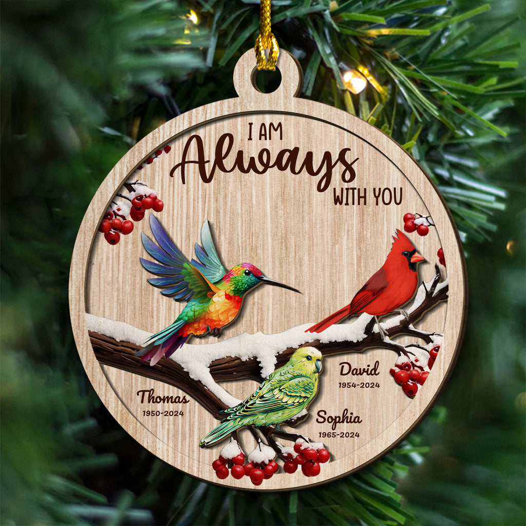 Custom Memorial Christmas Ornament, Sympathy Keepsake •  Be Still And Know - Personalized Freeshape 2-Layered Wood Ornament