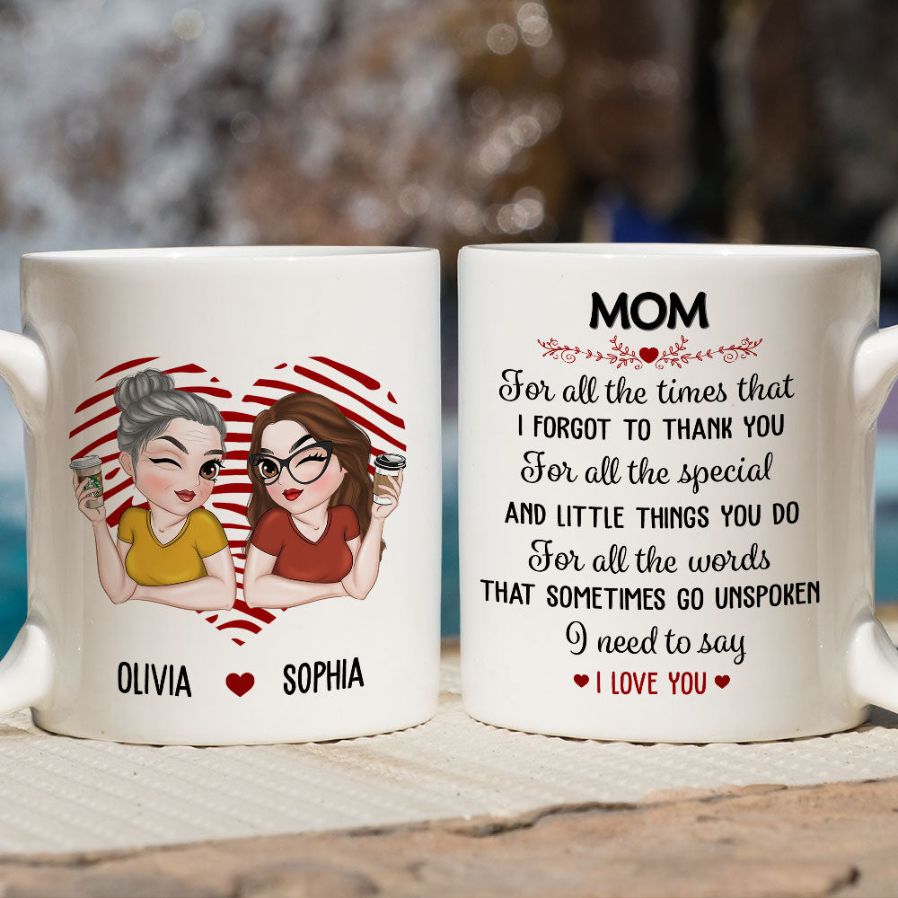 Custom Christmas & Birthday Gift for Mom • Your Love Means The World - Personalized Coffee Mug