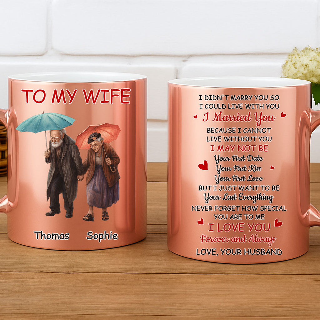 Custom Anniversary Keepsake Gifts For Couple • My Wife My Always - Personalized Metallic Mug