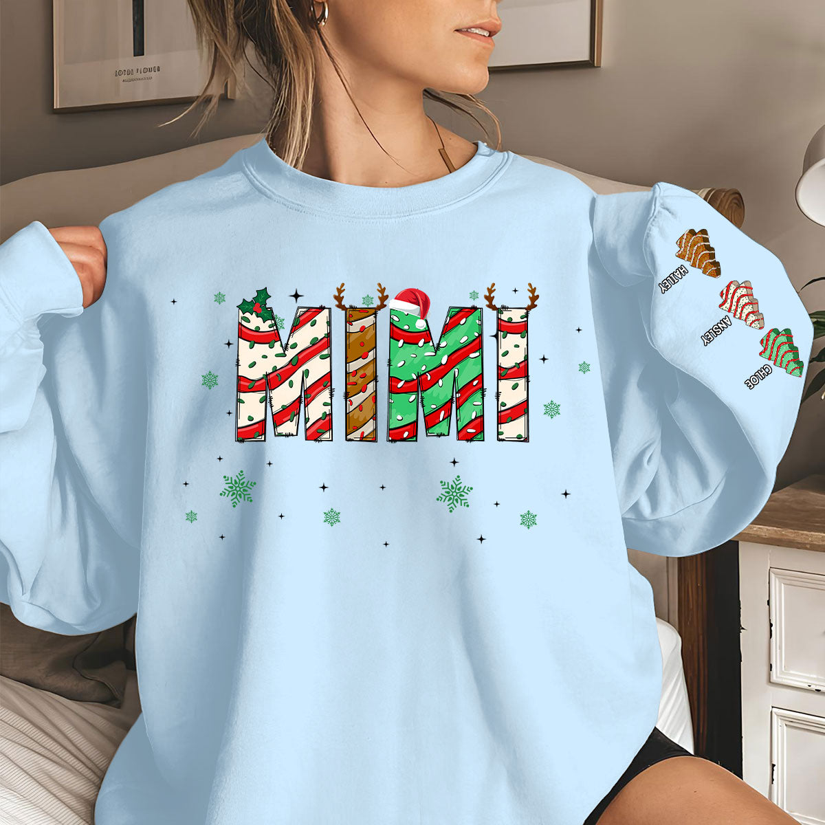 Grandma Christmas Tree Cake - Personalized Sweatshirt
