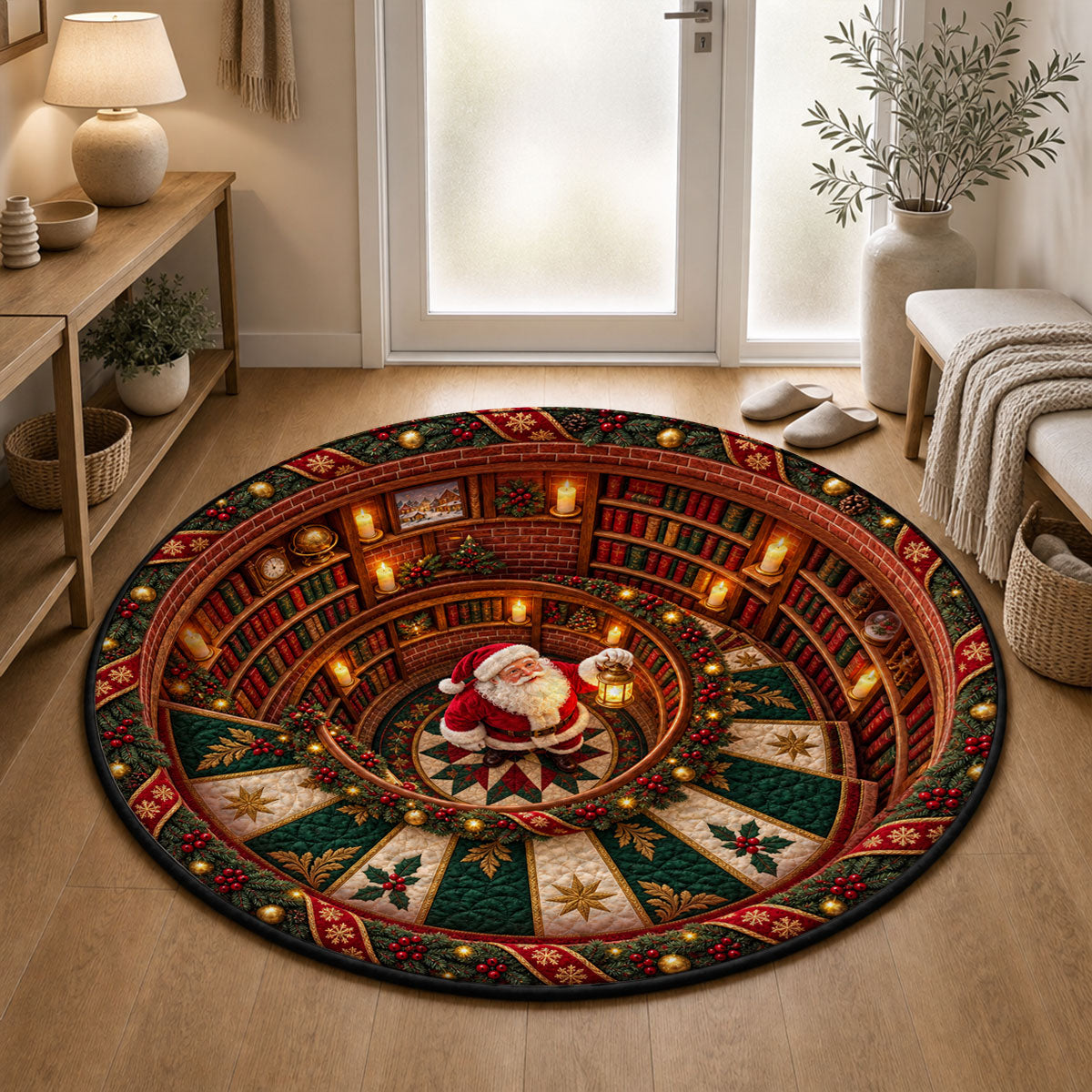 Christmas Cozy Home - Personalized Quilted Mat