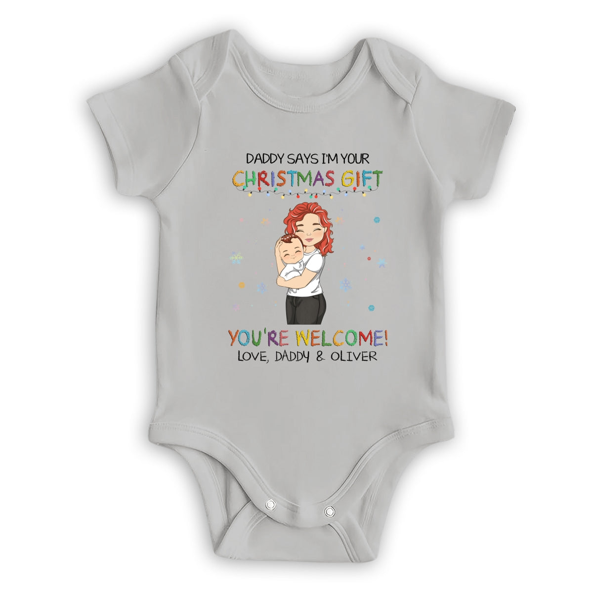 Daddy Says I Am Your Christmas Gift - Personalized Baby Onesie