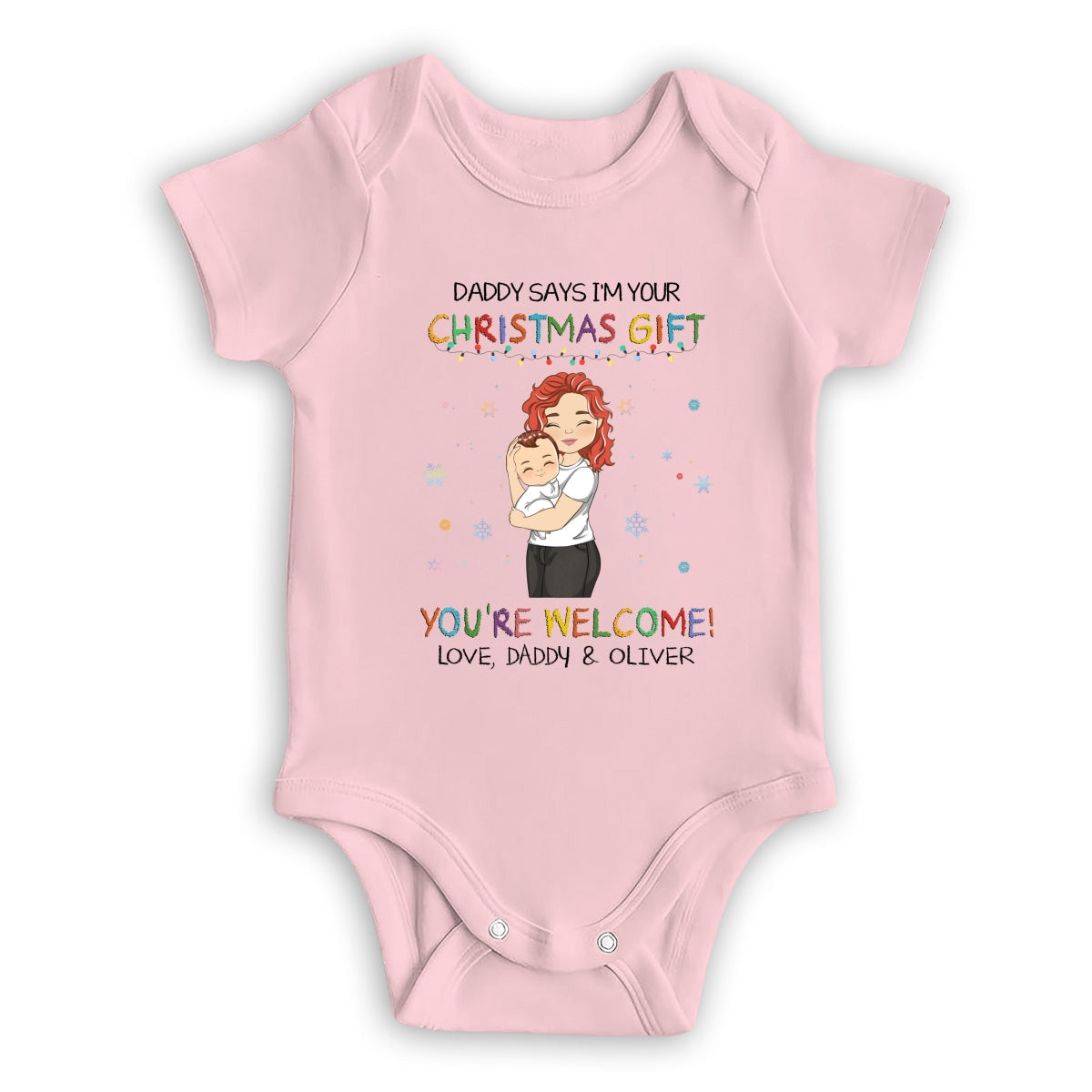 Daddy Says I Am Your Christmas Gift - Personalized Baby Onesie