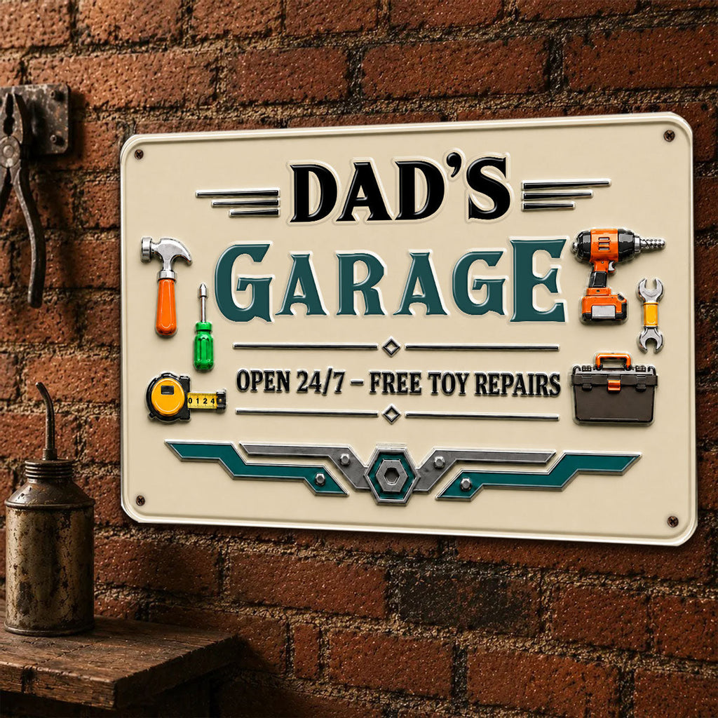 Custom Couple Anniversary Wall Decor Keepsake Gift • Papa Garage - Personalized Metal Sign