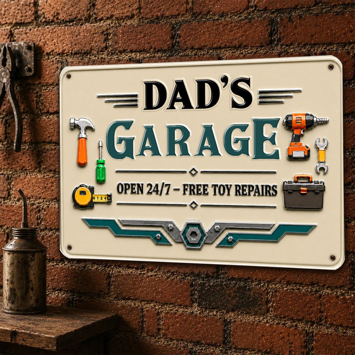 Custom Couple Anniversary Wall Decor Keepsake Gift • Papa Garage - Personalized Metal Sign
