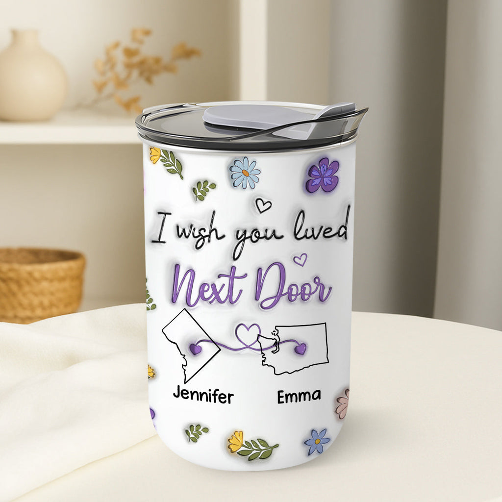 Custom Christmas Birthday Gifts For Best Friend • I Wish We Lived Closer - Personalized 10oz Tumbler