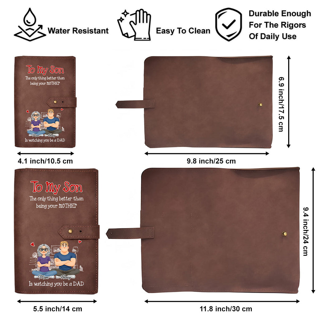 Being A Dad - Personalized Leather Charger Bag