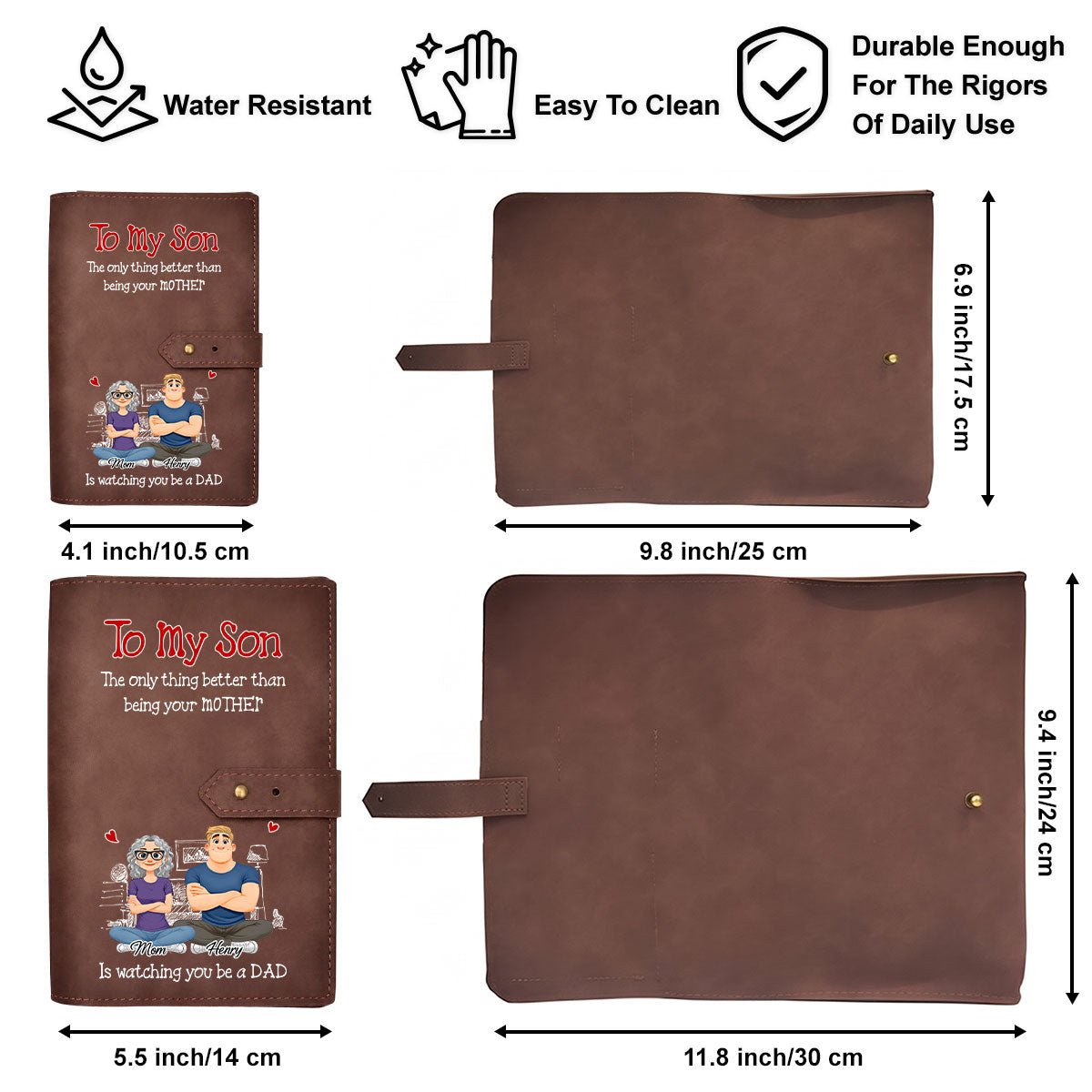 Being A Dad - Personalized Leather Charger Bag