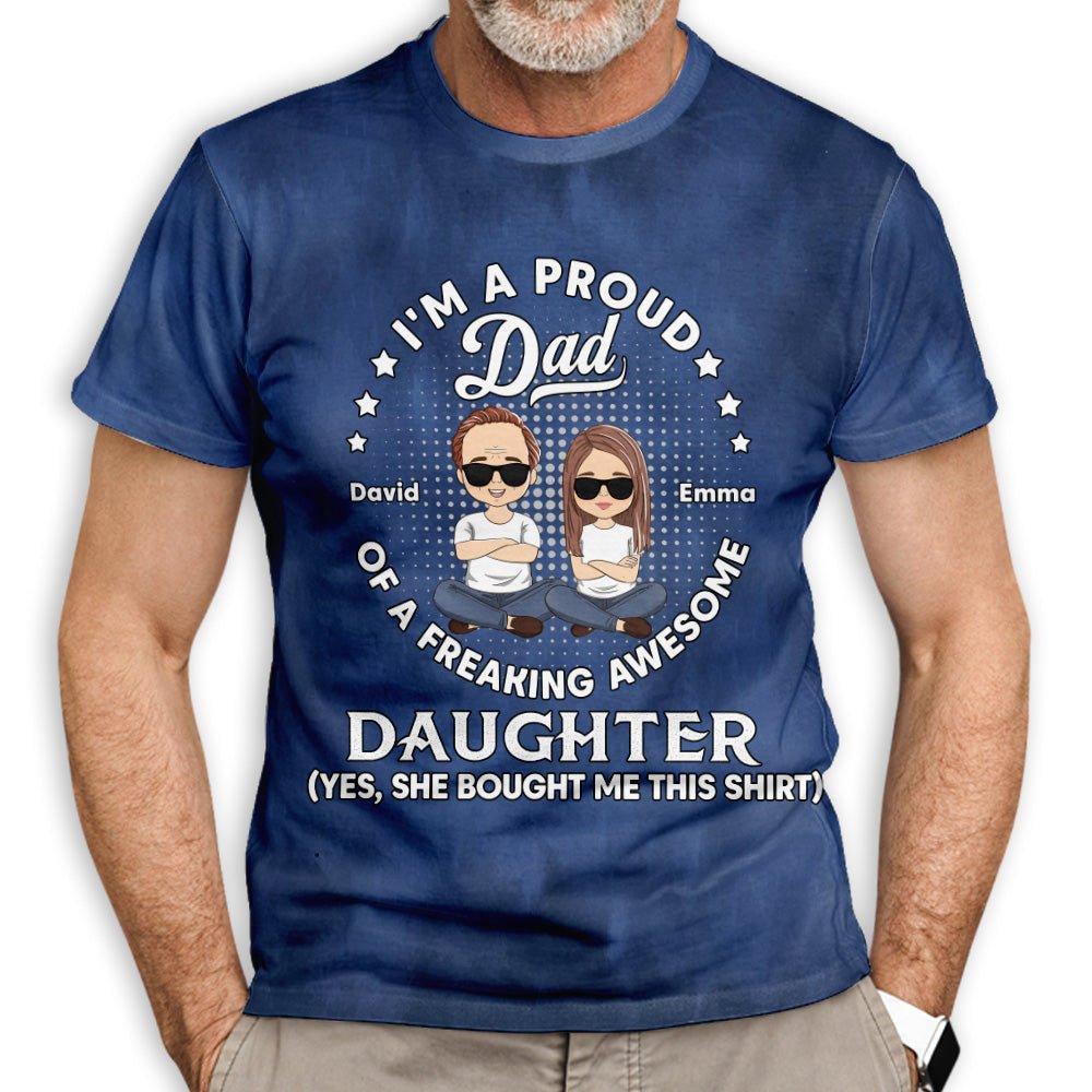 Custom Christmas Birthday Gifts For Children • Freaking Awesome Gift From Daughter - Personalized All-over-print T-shirt