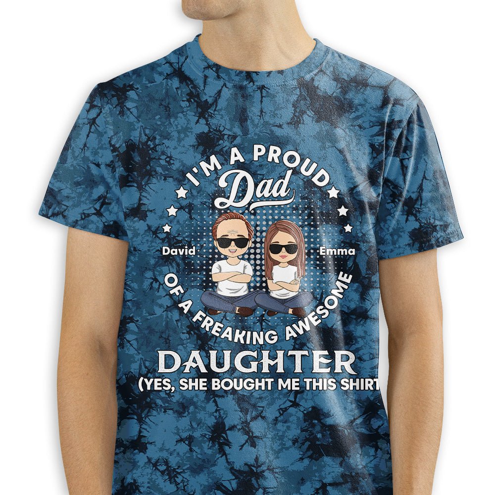 Custom Christmas Birthday Gifts For Children • Freaking Awesome Gift From Daughter - Personalized All-over-print T-shirt