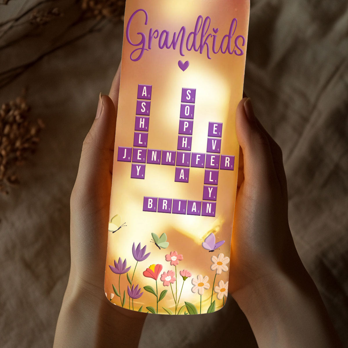 Grandkids Love - Personalized Bottle Lamp