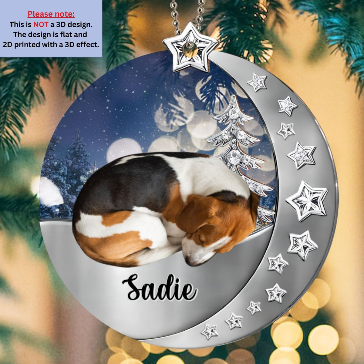 Custom Photo Keepsake Christmas Ornament • Beside You Photo - Personalized 3D Effect Suncatcher Ornament