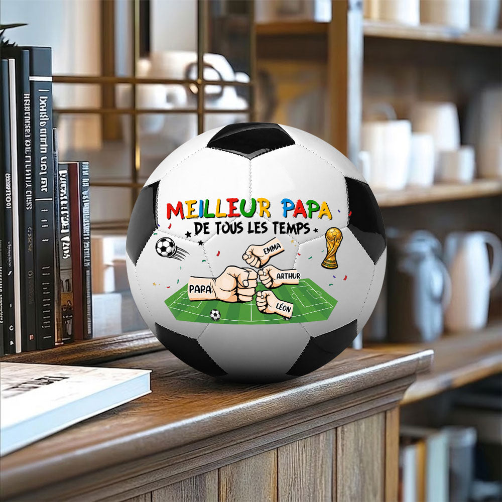 Papa Meilleur - Ballon De Foot Personnalisé