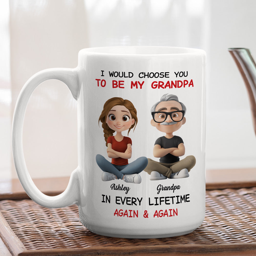 Custom Christmas & Birthday Gift For Grandma • Always Choose You My Grandparent - Personalized Coffee Mug