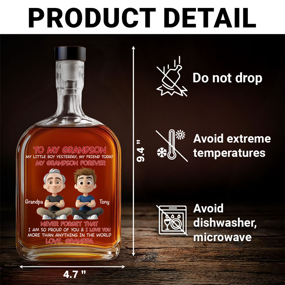 My Grandson Forever - Personalized Spirits Decanter