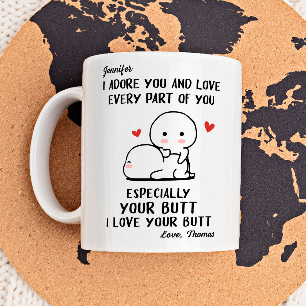 Custom Anniversary Keepsake Gifts For Couple • I Adore You - Personalized Coffee Mug