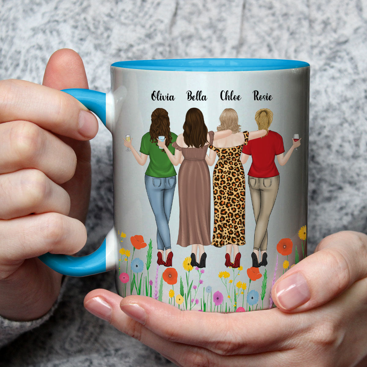 Custom Best Friend, Christmas & Birthday Friendship Keepsake Gift • Good Times Better With Friends - Personalized Accent Mug