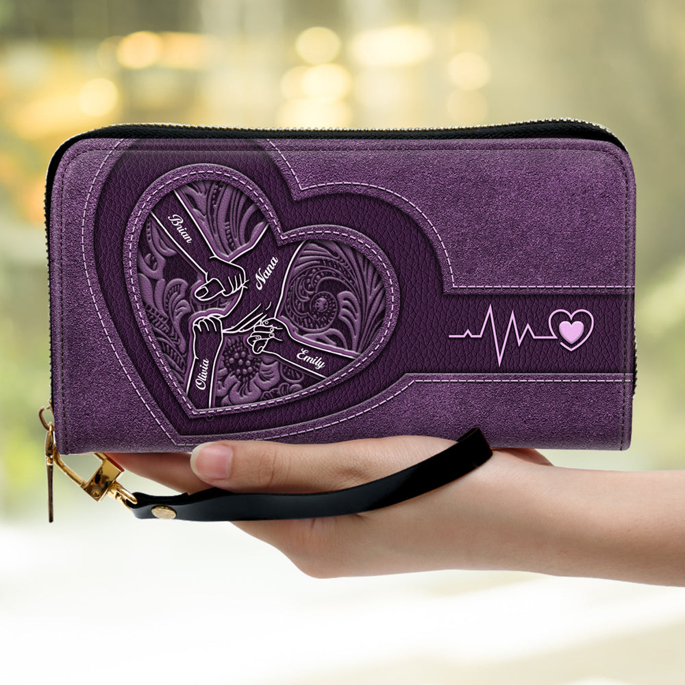 Hold My Hand - Personalized Leather Wallet