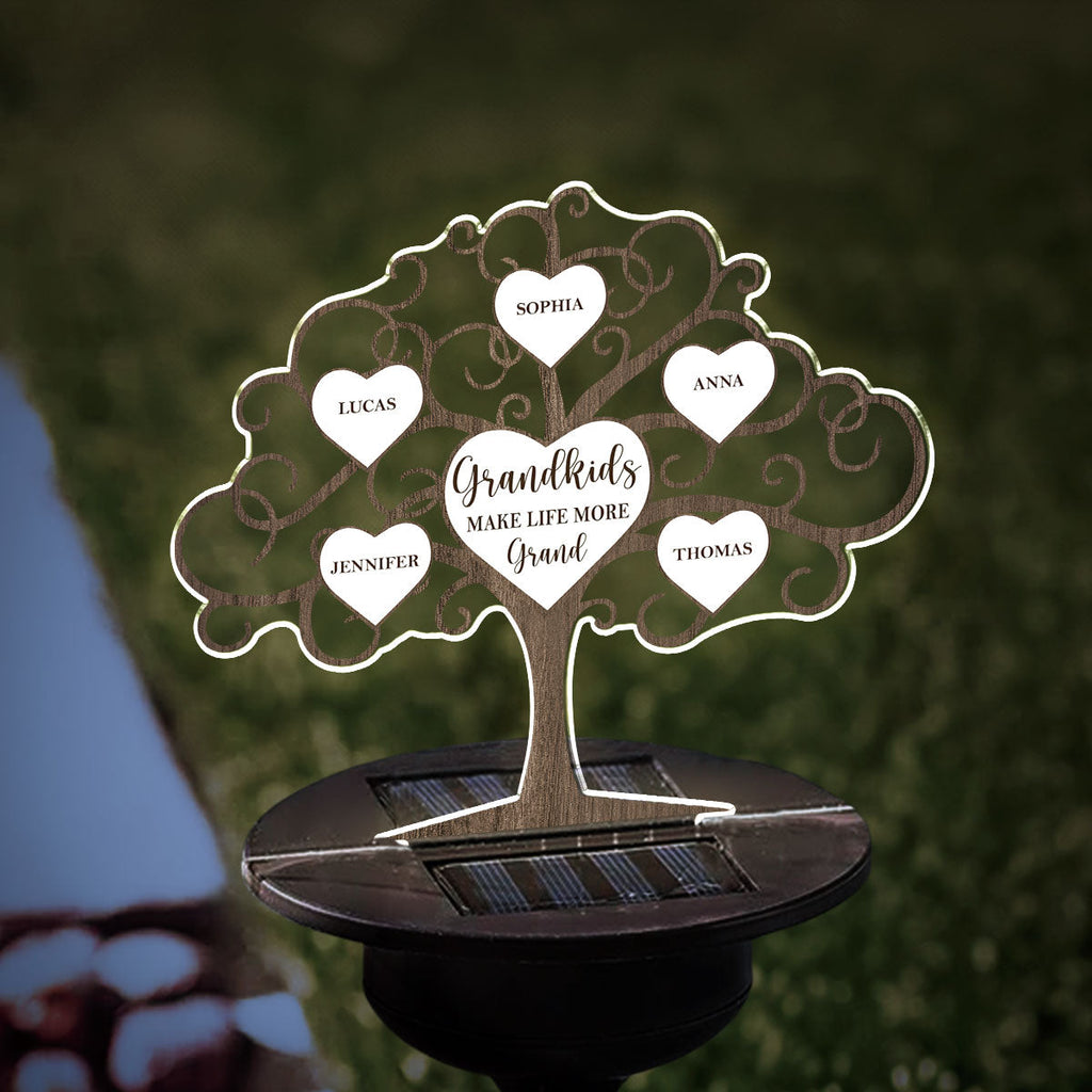 Grandkids Make Life More Grand - Personalized Solar Light